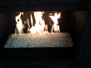 american glass Fireplace Los Angeles